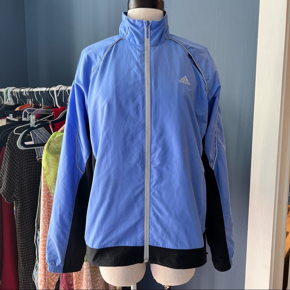 Blue Adidas windbreaker